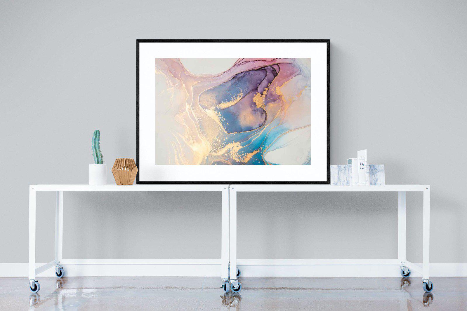 Blushing-Wall_Art-120 x 90cm-Framed Print-Black-Pixalot
