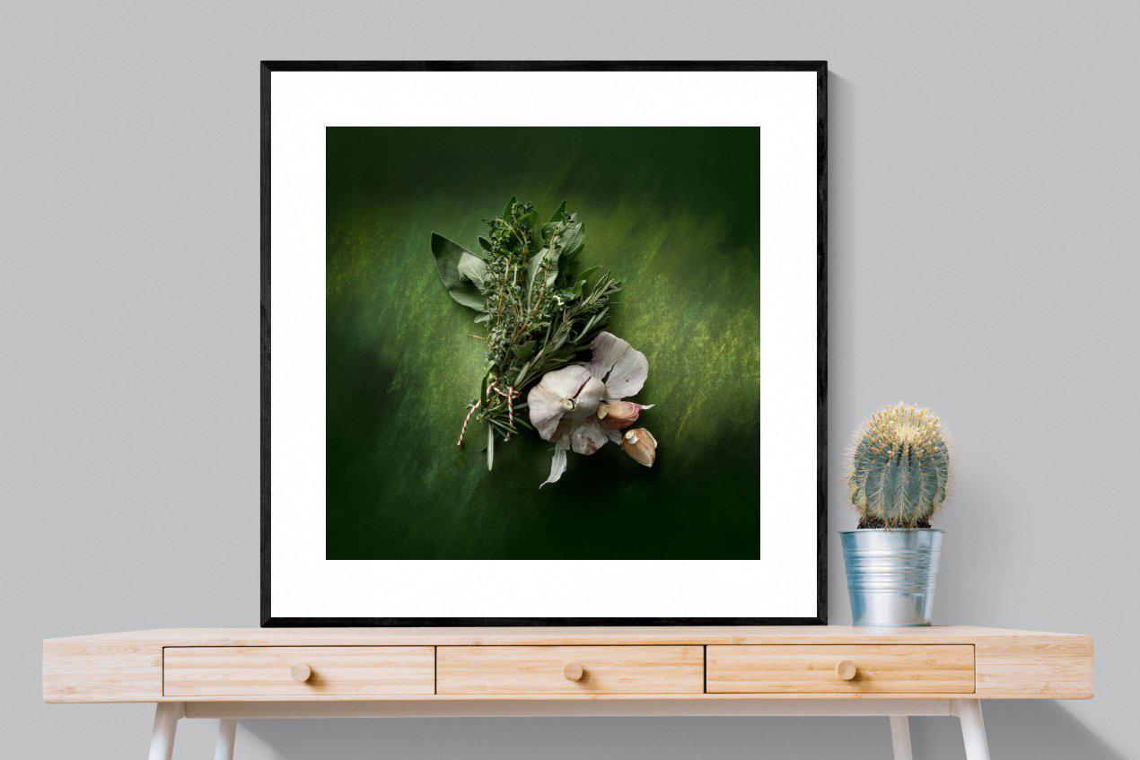 Bouquet Garni-Wall_Art-100 x 100cm-Framed Print-Black-Pixalot