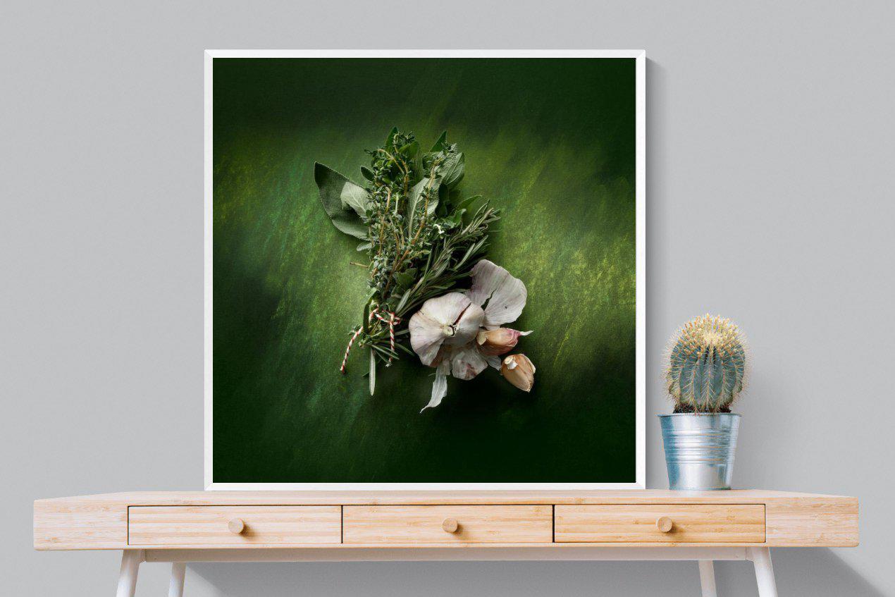 Bouquet Garni-Wall_Art-100 x 100cm-Mounted Canvas-White-Pixalot