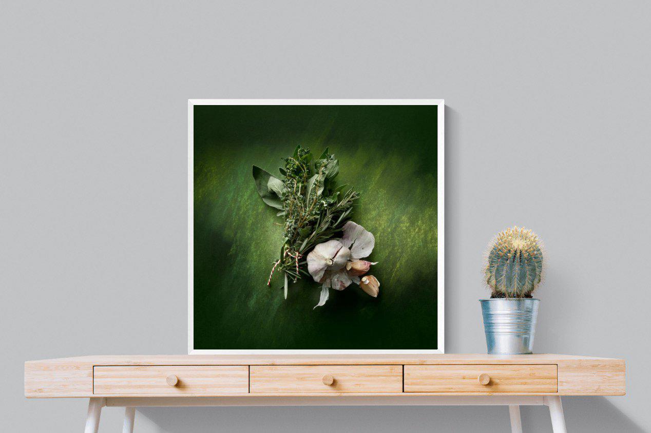 Bouquet Garni-Wall_Art-80 x 80cm-Mounted Canvas-White-Pixalot