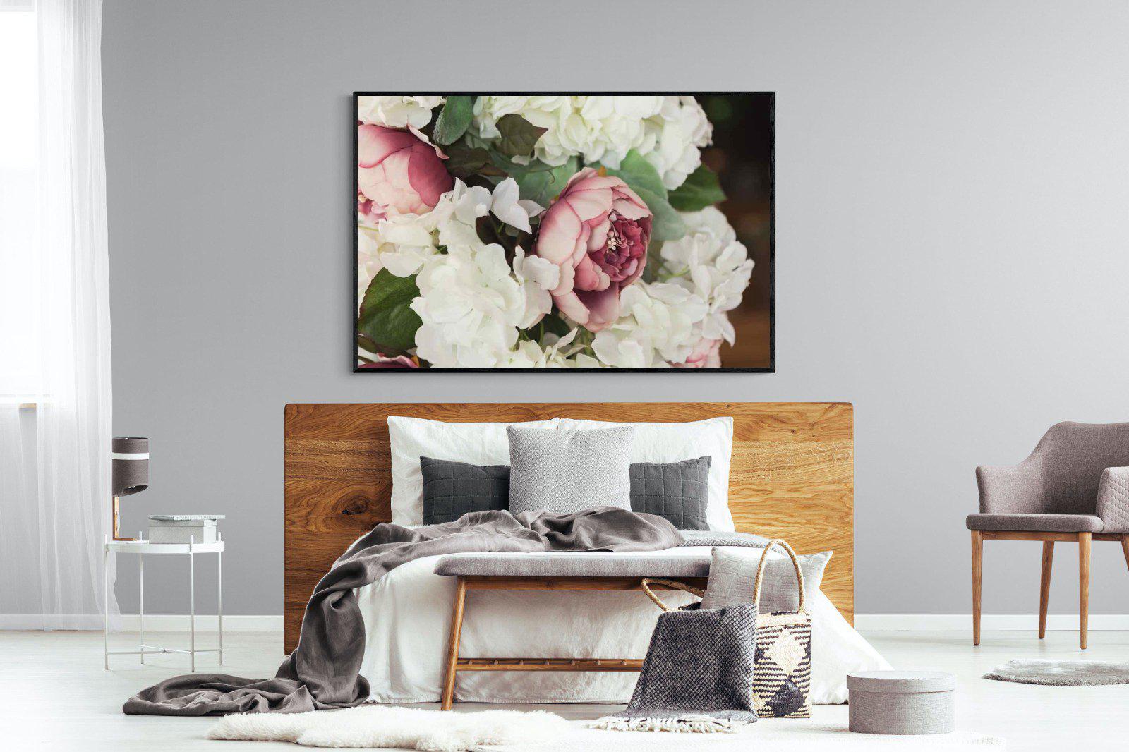 Bouquet-Wall_Art-150 x 100cm-Mounted Canvas-Black-Pixalot
