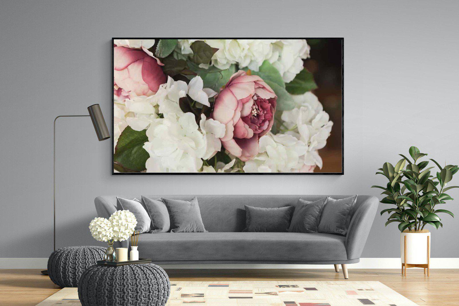 Bouquet-Wall_Art-220 x 130cm-Mounted Canvas-Black-Pixalot
