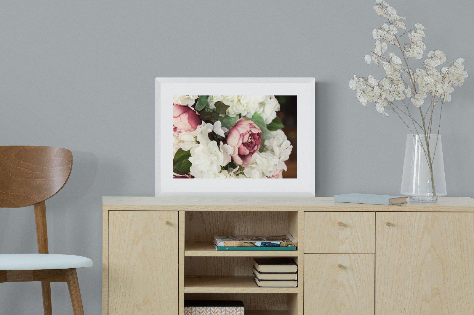 Bouquet-Wall_Art-60 x 45cm-Framed Print-White-Pixalot