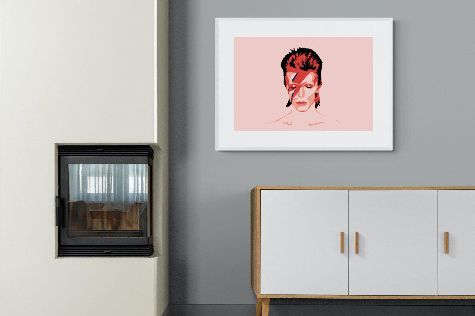 Bowie-Wall_Art-100 x 75cm-Framed Print-White-Pixalot