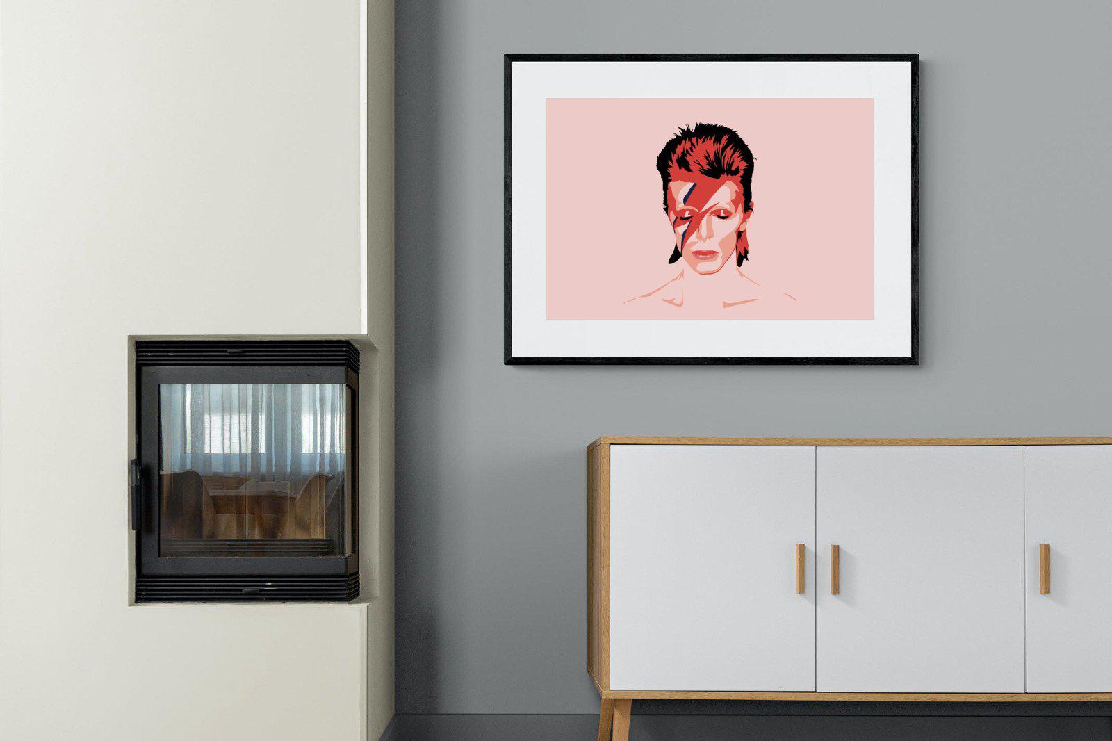 Bowie-Wall_Art-100 x 75cm-Framed Print-Black-Pixalot