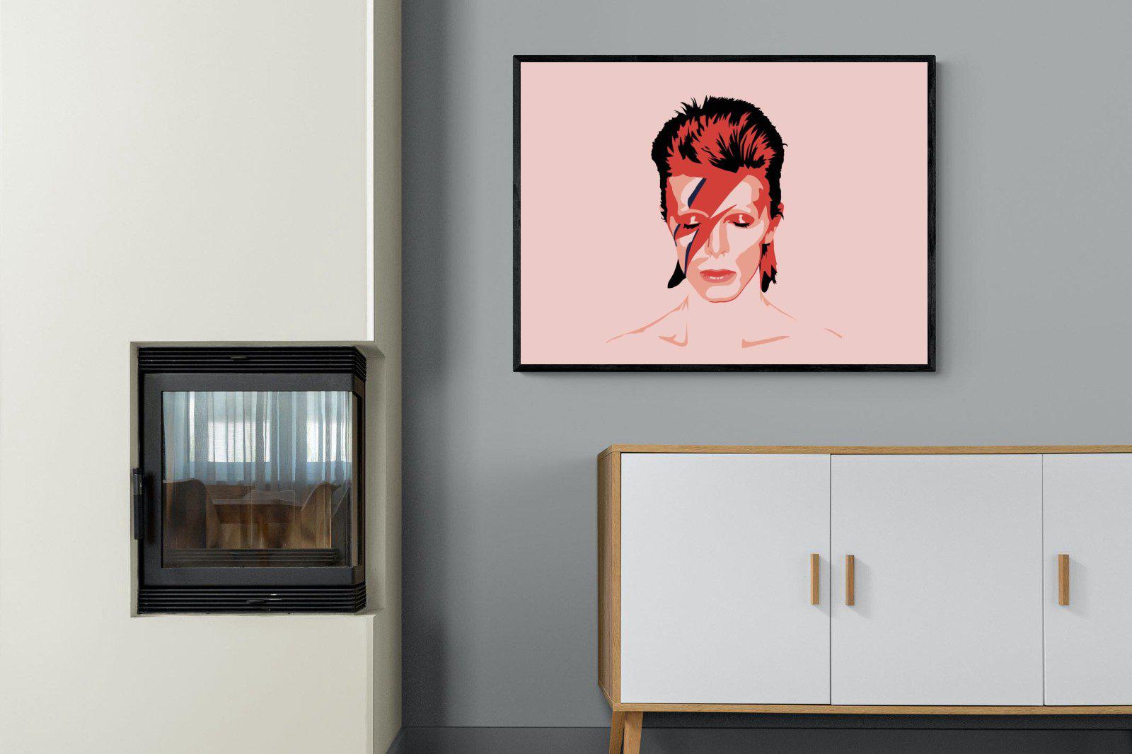 Bowie-Wall_Art-100 x 75cm-Mounted Canvas-Black-Pixalot