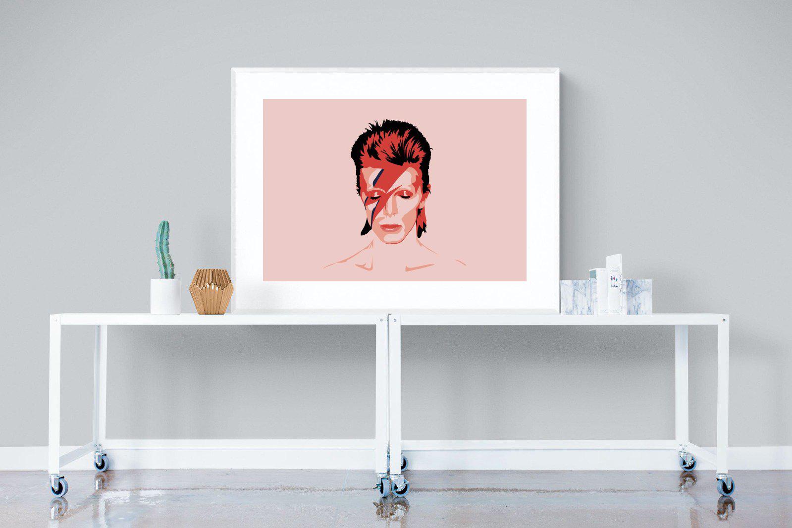 Bowie-Wall_Art-120 x 90cm-Framed Print-White-Pixalot