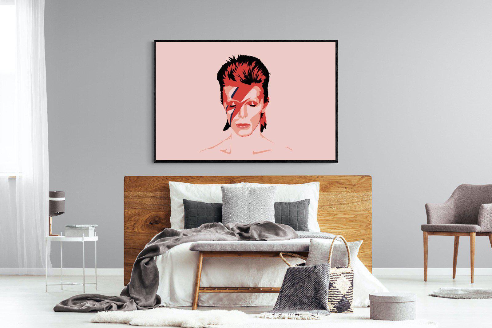 Bowie-Wall_Art-150 x 100cm-Mounted Canvas-Black-Pixalot