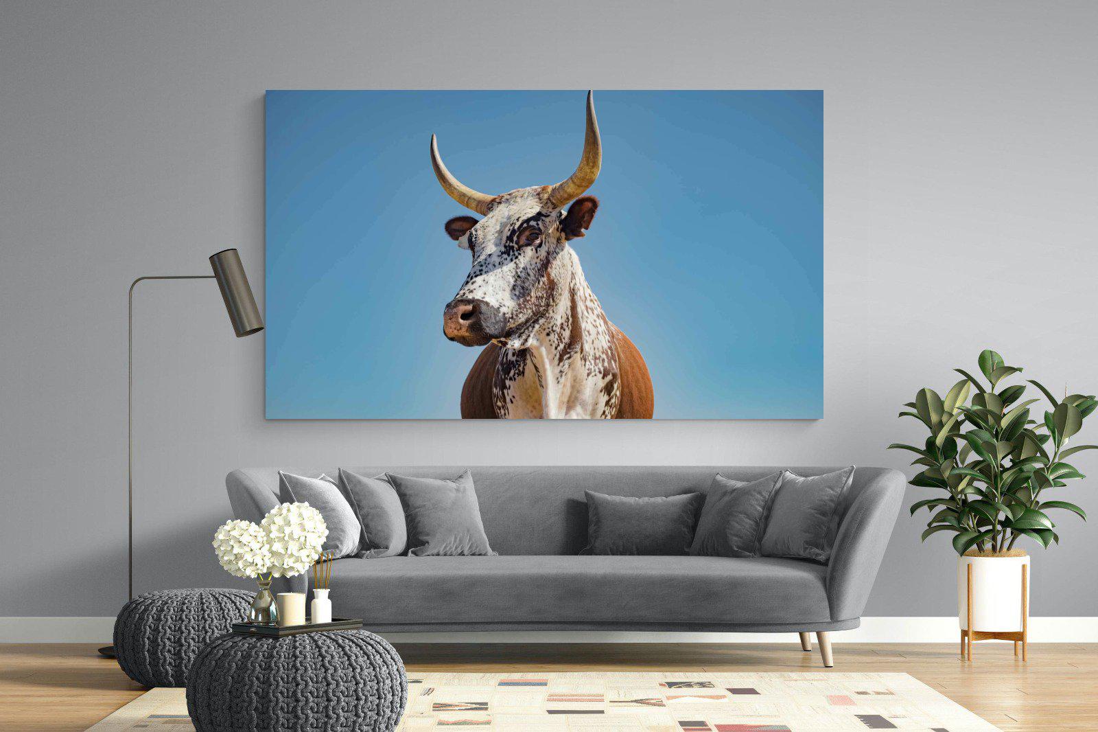 Brown Nguni-Wall_Art-220 x 130cm-Mounted Canvas-No Frame-Pixalot