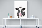 Bubblegum Cow-Wall_Art-90 x 120cm-Mounted Canvas-White-Pixalot