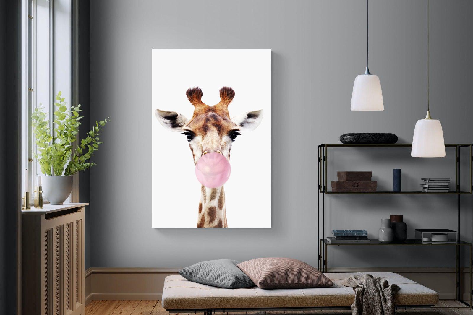 Bubblegum Giraffe-Wall_Art-Pixalot