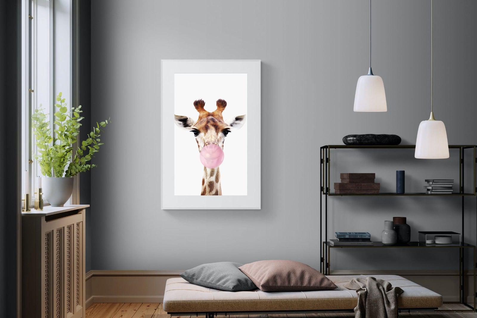 Bubblegum Giraffe-Wall_Art-Pixalot