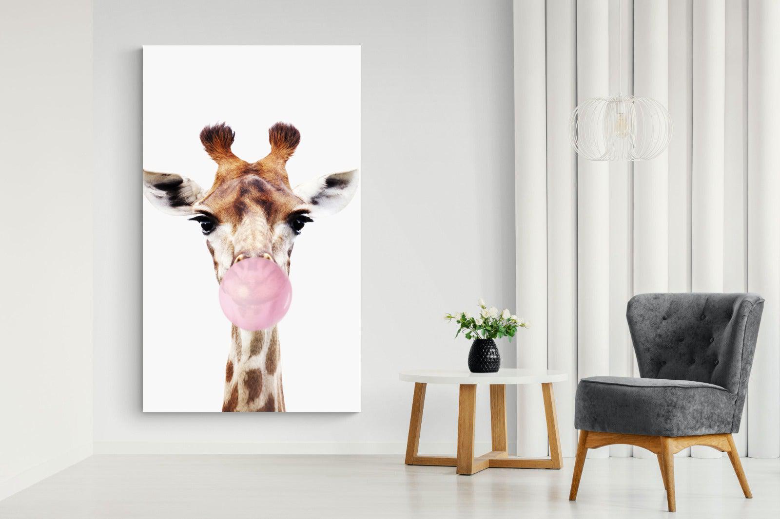 Bubblegum Giraffe-Wall_Art-Pixalot