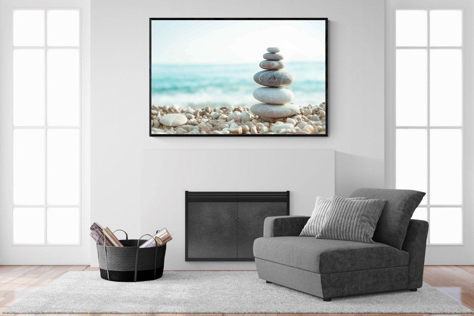 Calm-Wall_Art-150 x 100cm-Mounted Canvas-Black-Pixalot