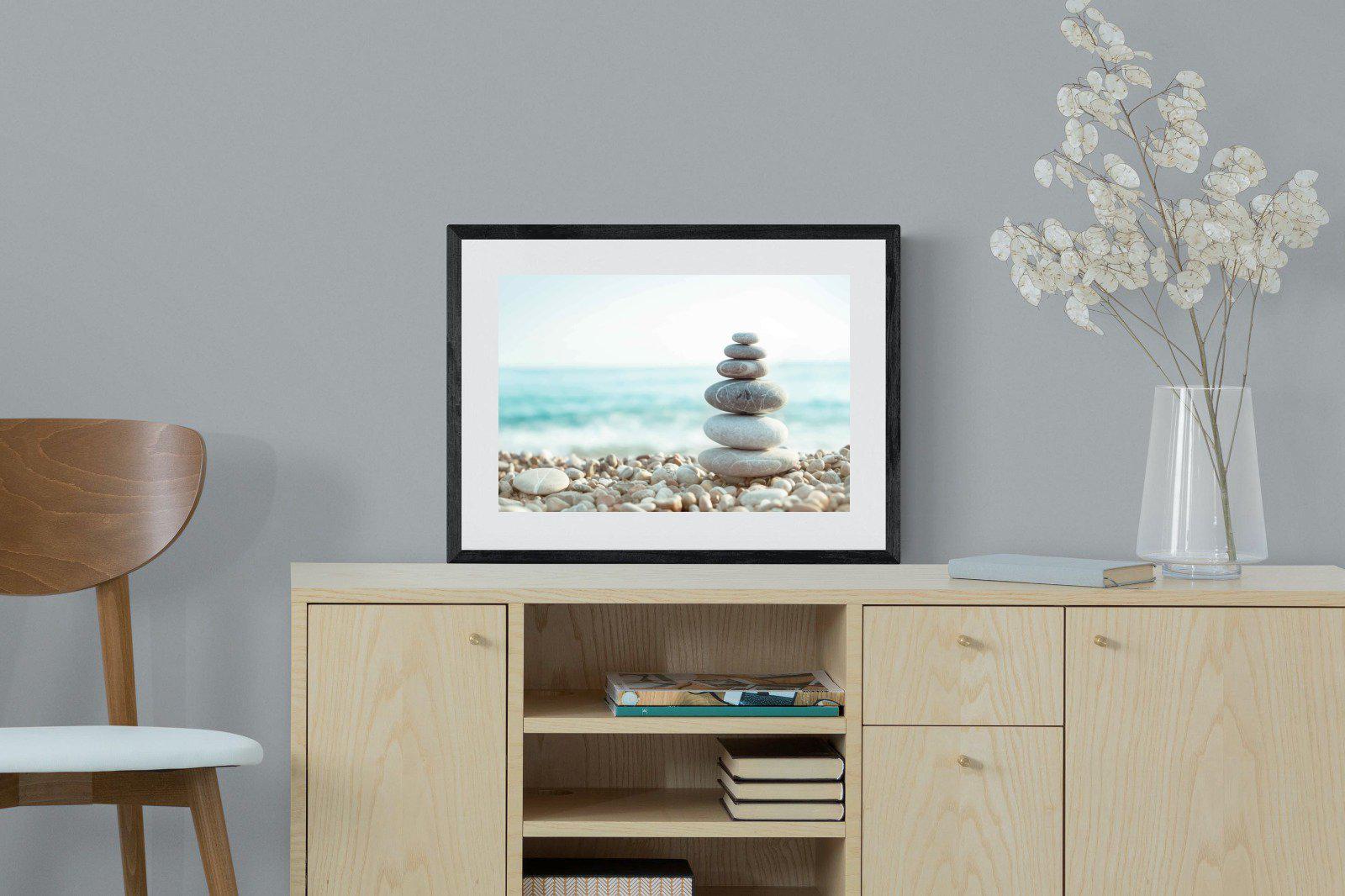 Calm-Wall_Art-60 x 45cm-Framed Print-Black-Pixalot