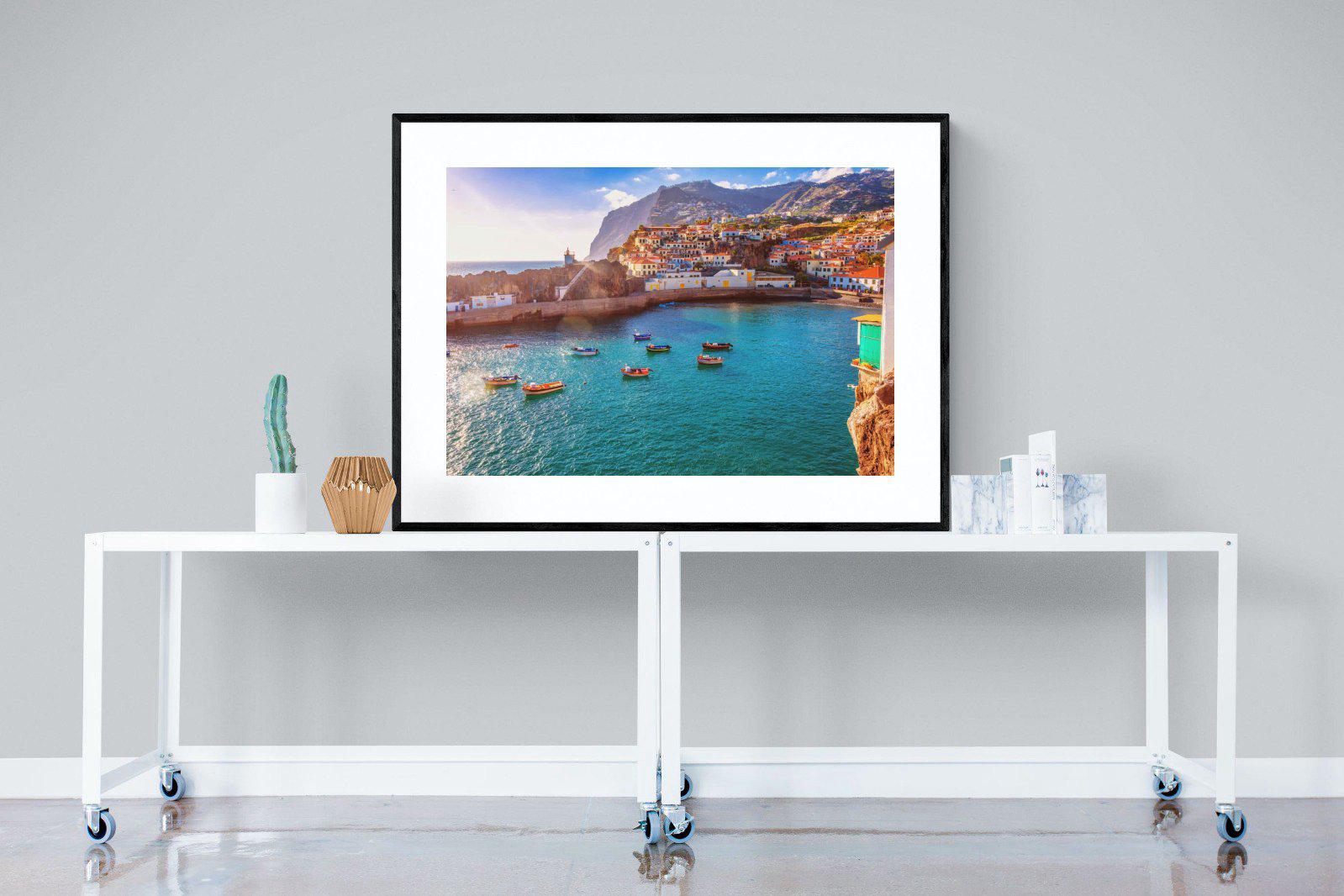 Camara de Lobos-Wall_Art-120 x 90cm-Framed Print-Black-Pixalot