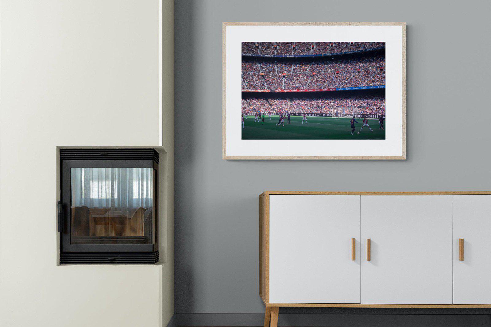 Camp Nou-Wall_Art-100 x 75cm-Framed Print-Wood-Pixalot