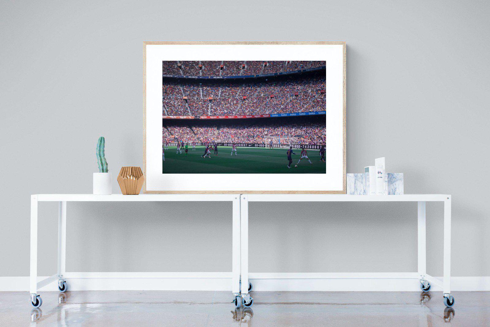 Camp Nou-Wall_Art-120 x 90cm-Framed Print-Wood-Pixalot