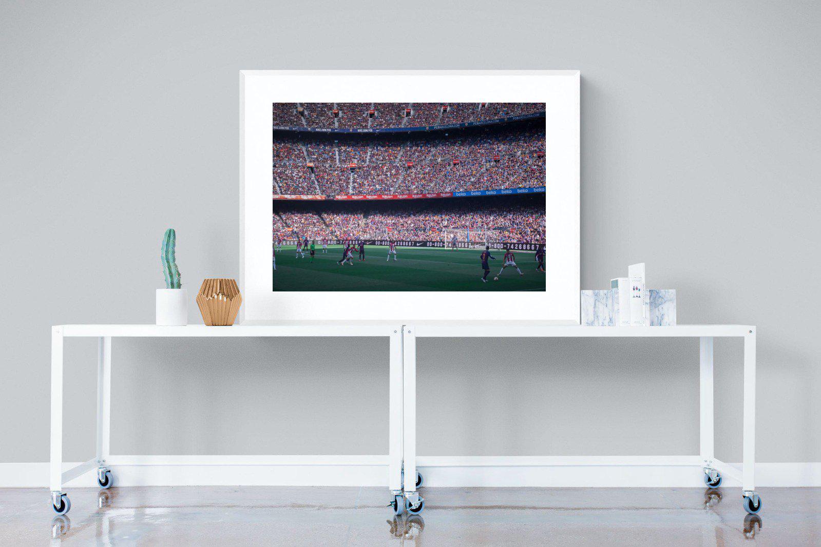 Camp Nou-Wall_Art-120 x 90cm-Framed Print-White-Pixalot