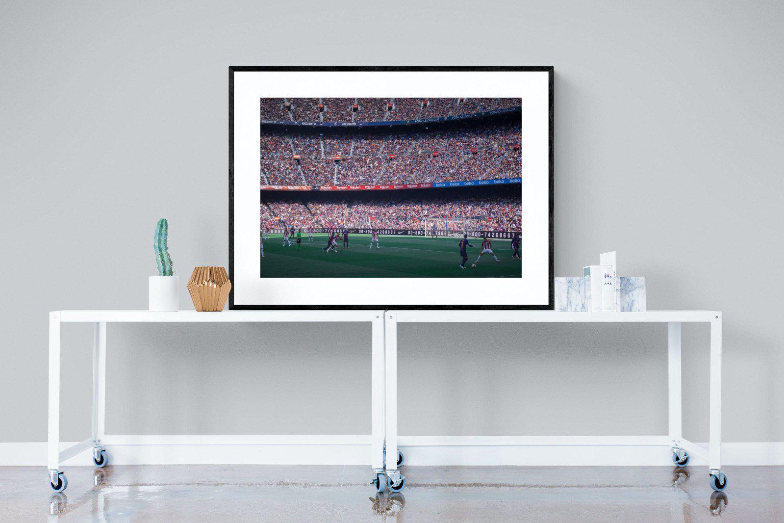 Camp Nou-Wall_Art-120 x 90cm-Framed Print-Black-Pixalot