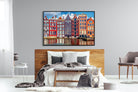 Canal Buildings-Wall_Art-150 x 100cm-Mounted Canvas-Black-Pixalot
