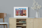 Canal Buildings-Wall_Art-60 x 45cm-Framed Print-White-Pixalot