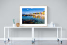 Cape Town Beach Huts-Wall_Art-120 x 90cm-Framed Print-Wood-Pixalot