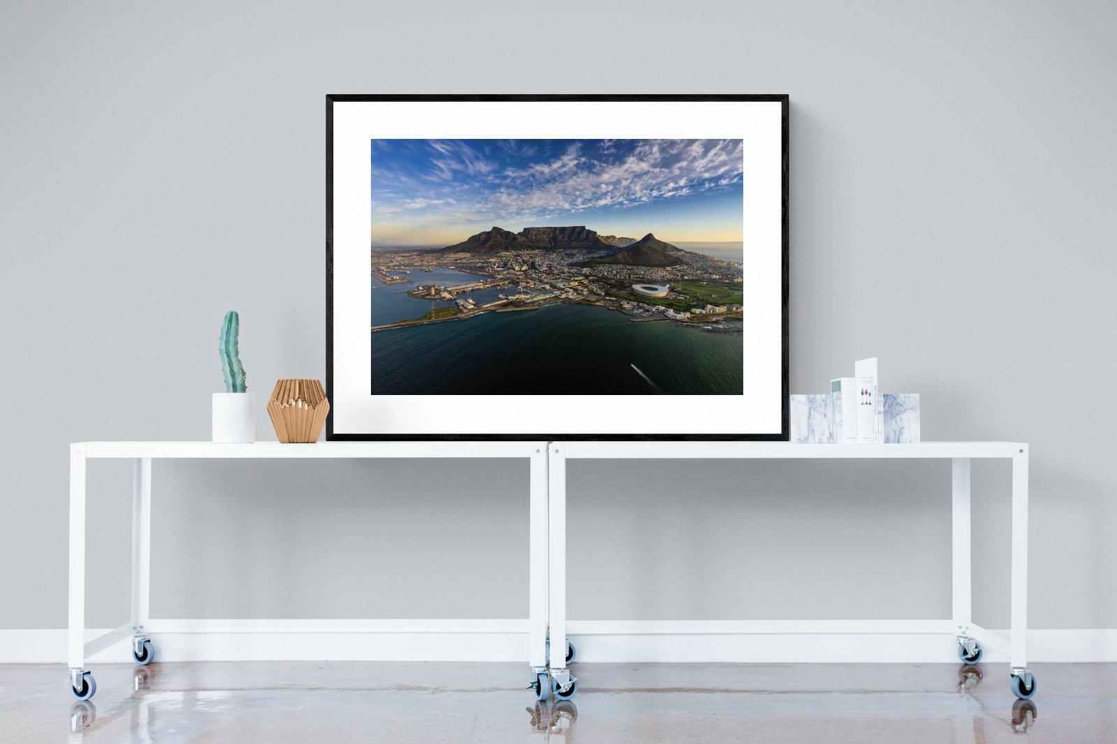 Cape Town-Wall_Art-120 x 90cm-Framed Print-Black-Pixalot