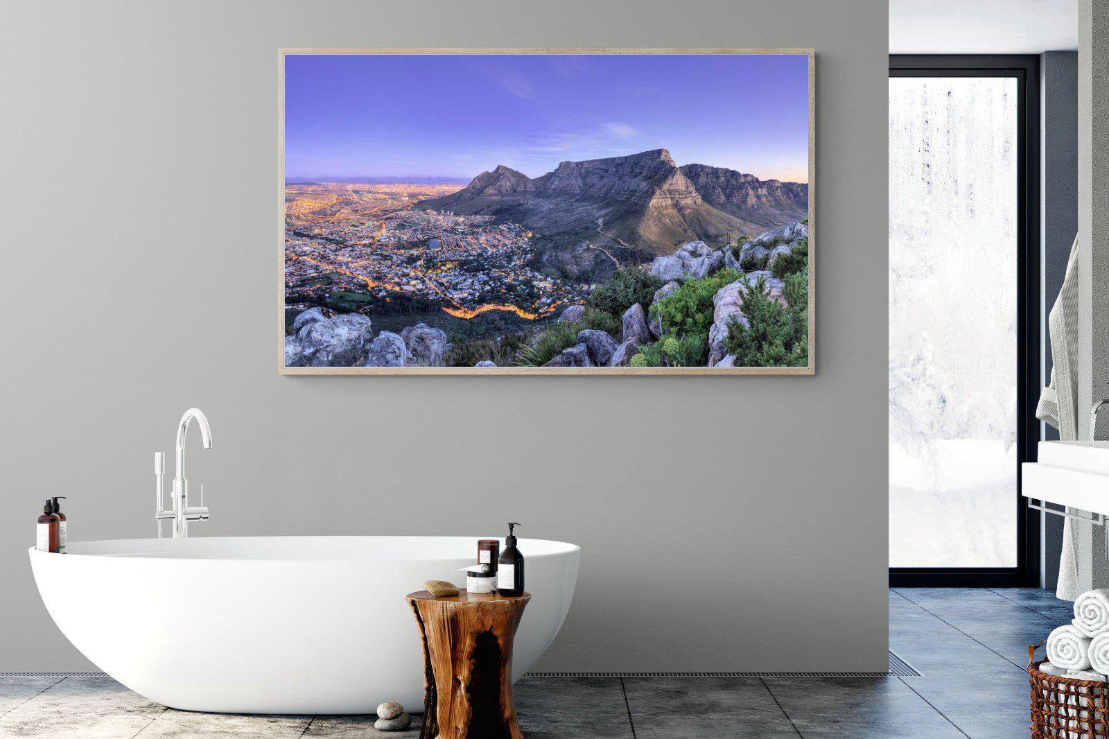 Cape Town at Dusk-Wall_Art-180 x 110cm-Mounted Canvas-Wood-Pixalot