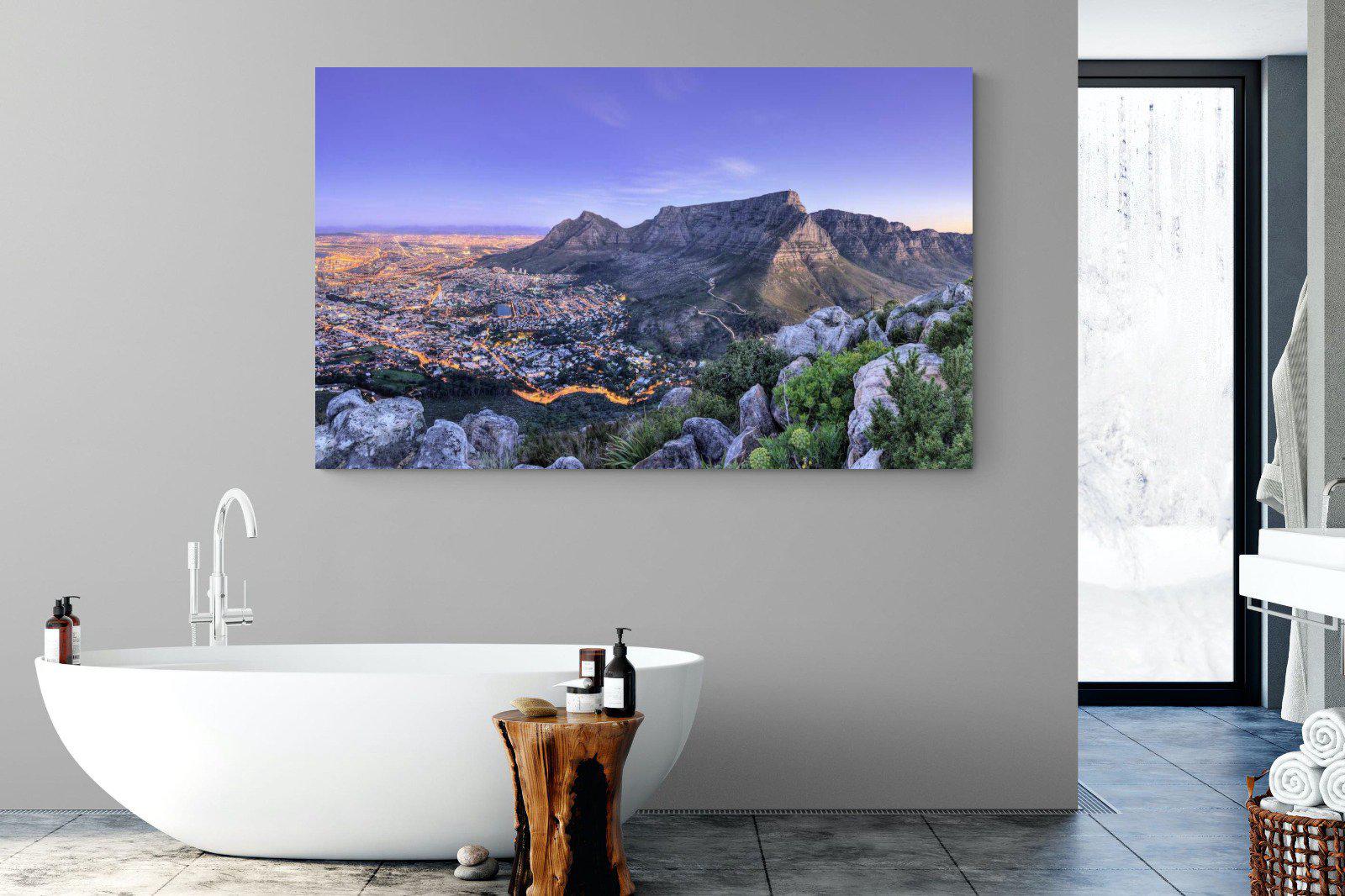 Cape Town at Dusk-Wall_Art-180 x 110cm-Mounted Canvas-No Frame-Pixalot