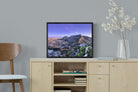 Cape Town at Dusk-Wall_Art-60 x 45cm-Mounted Canvas-Black-Pixalot