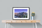 Cape Town at Dusk-Wall_Art-80 x 60cm-Framed Print-Black-Pixalot