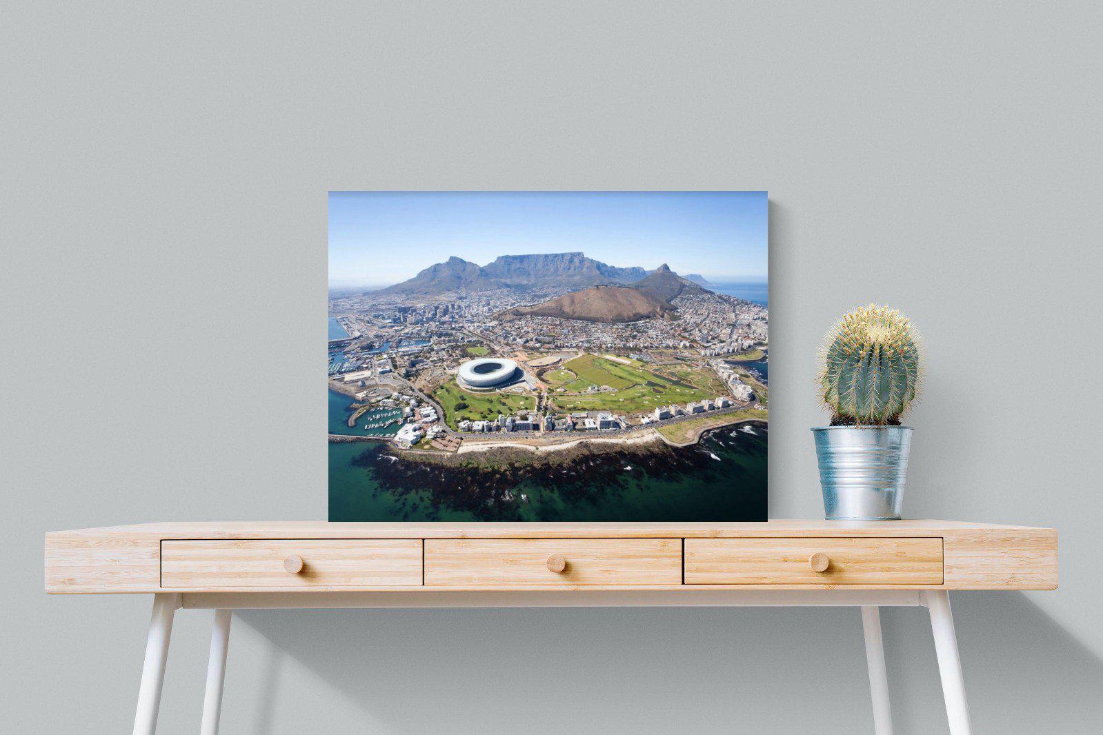 Cape Town by Air-Wall_Art-80 x 60cm-Mounted Canvas-No Frame-Pixalot