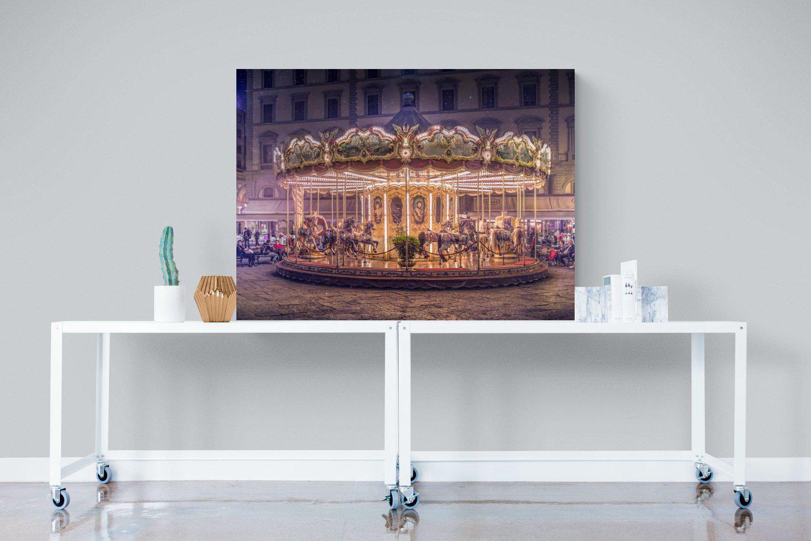 Carousel-Wall_Art-120 x 90cm-Mounted Canvas-No Frame-Pixalot