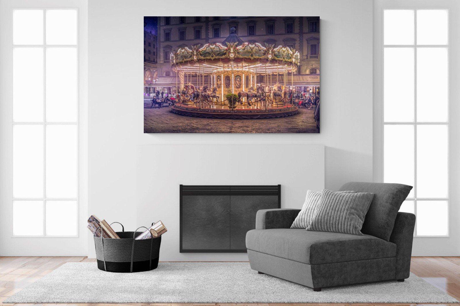 Carousel-Wall_Art-150 x 100cm-Mounted Canvas-No Frame-Pixalot