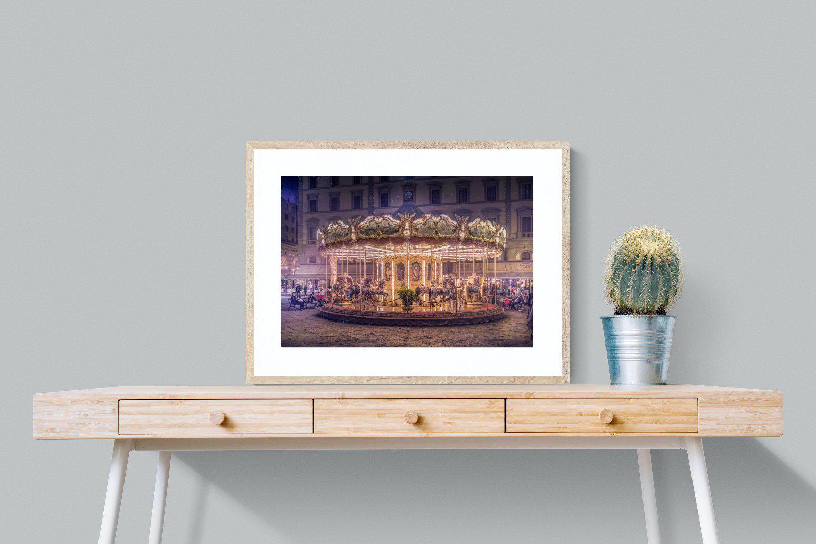 Carousel-Wall_Art-80 x 60cm-Framed Print-Wood-Pixalot