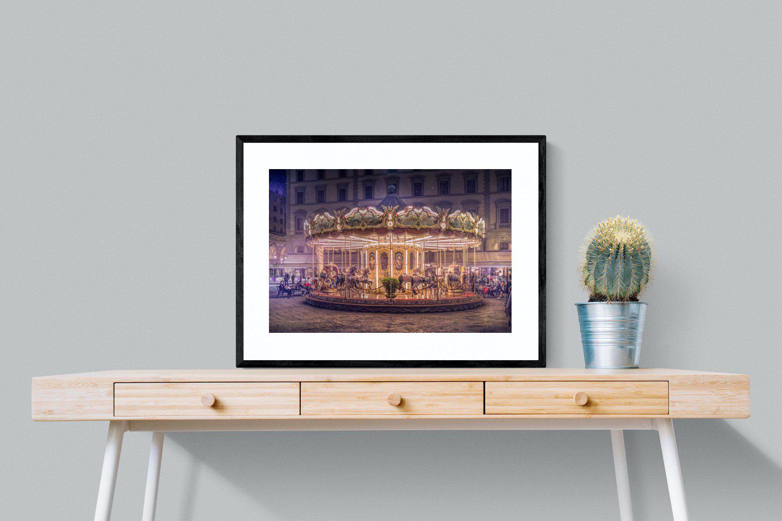 Carousel-Wall_Art-80 x 60cm-Framed Print-Black-Pixalot