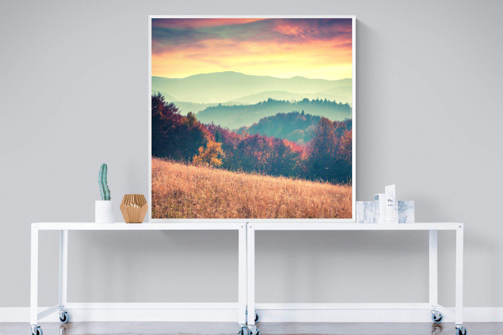 Carpathian Mountains-Wall_Art-120 x 120cm-Mounted Canvas-White-Pixalot