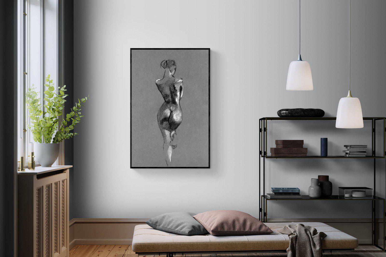 Chalk Sketch-Wall_Art-100 x 150cm-Mounted Canvas-Black-Pixalot