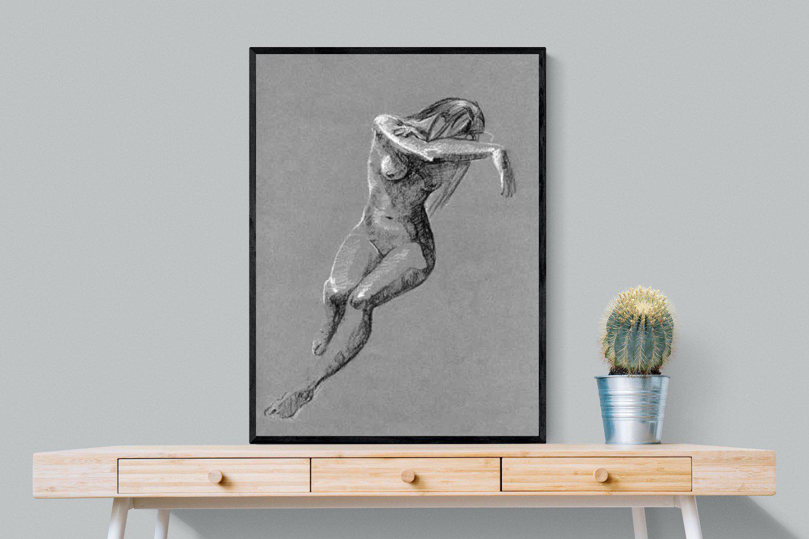 Charcoal Sketch-Wall_Art-75 x 100cm-Mounted Canvas-Black-Pixalot