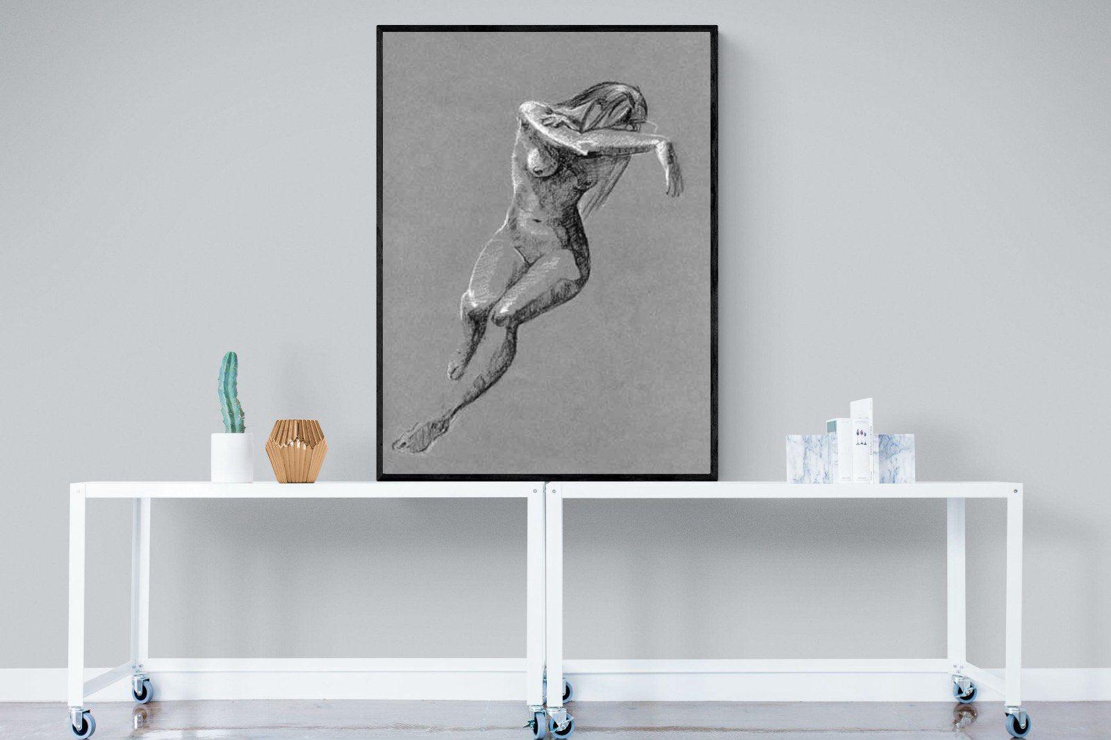 Charcoal Sketch-Wall_Art-90 x 120cm-Mounted Canvas-Black-Pixalot