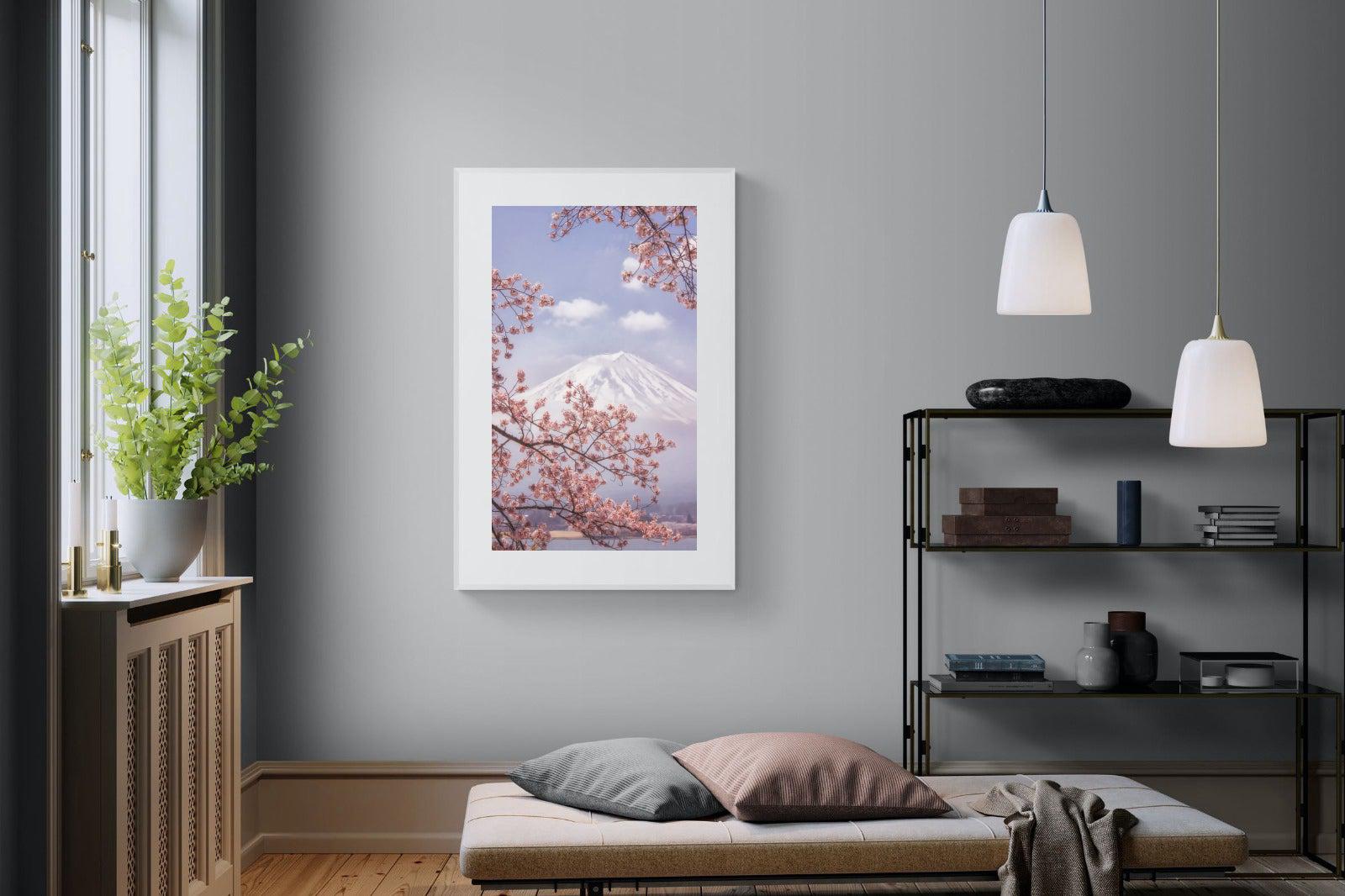 Cherry Blossom-Wall_Art-100 x 150cm-Framed Print-White-Pixalot