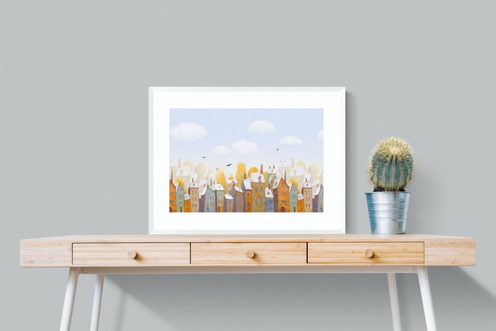 Chimneys-Wall_Art-80 x 60cm-Framed Print-White-Pixalot