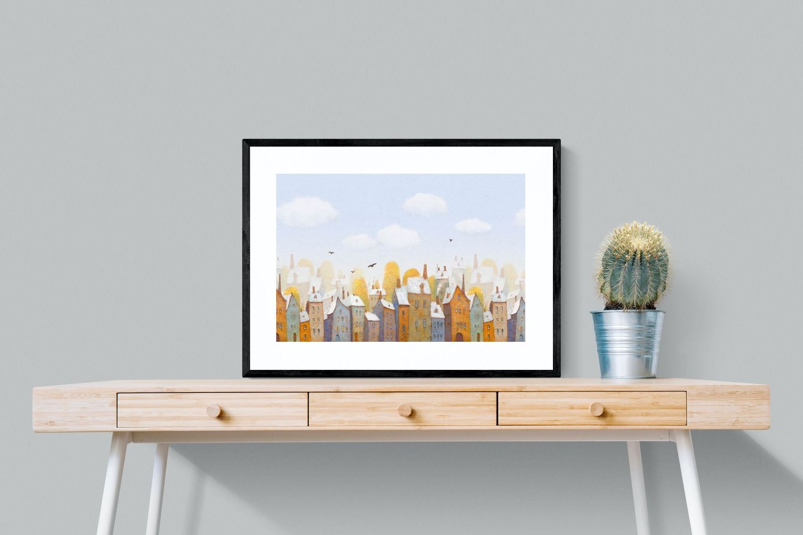 Chimneys-Wall_Art-80 x 60cm-Framed Print-Black-Pixalot