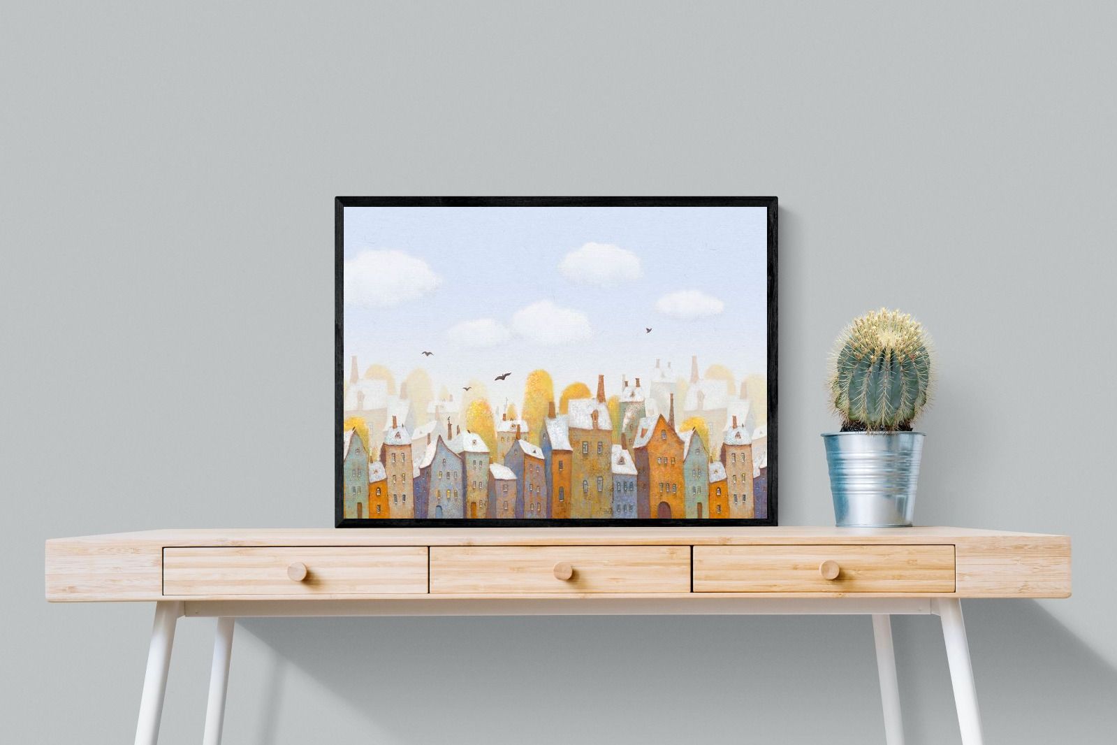 Chimneys-Wall_Art-80 x 60cm-Mounted Canvas-Black-Pixalot