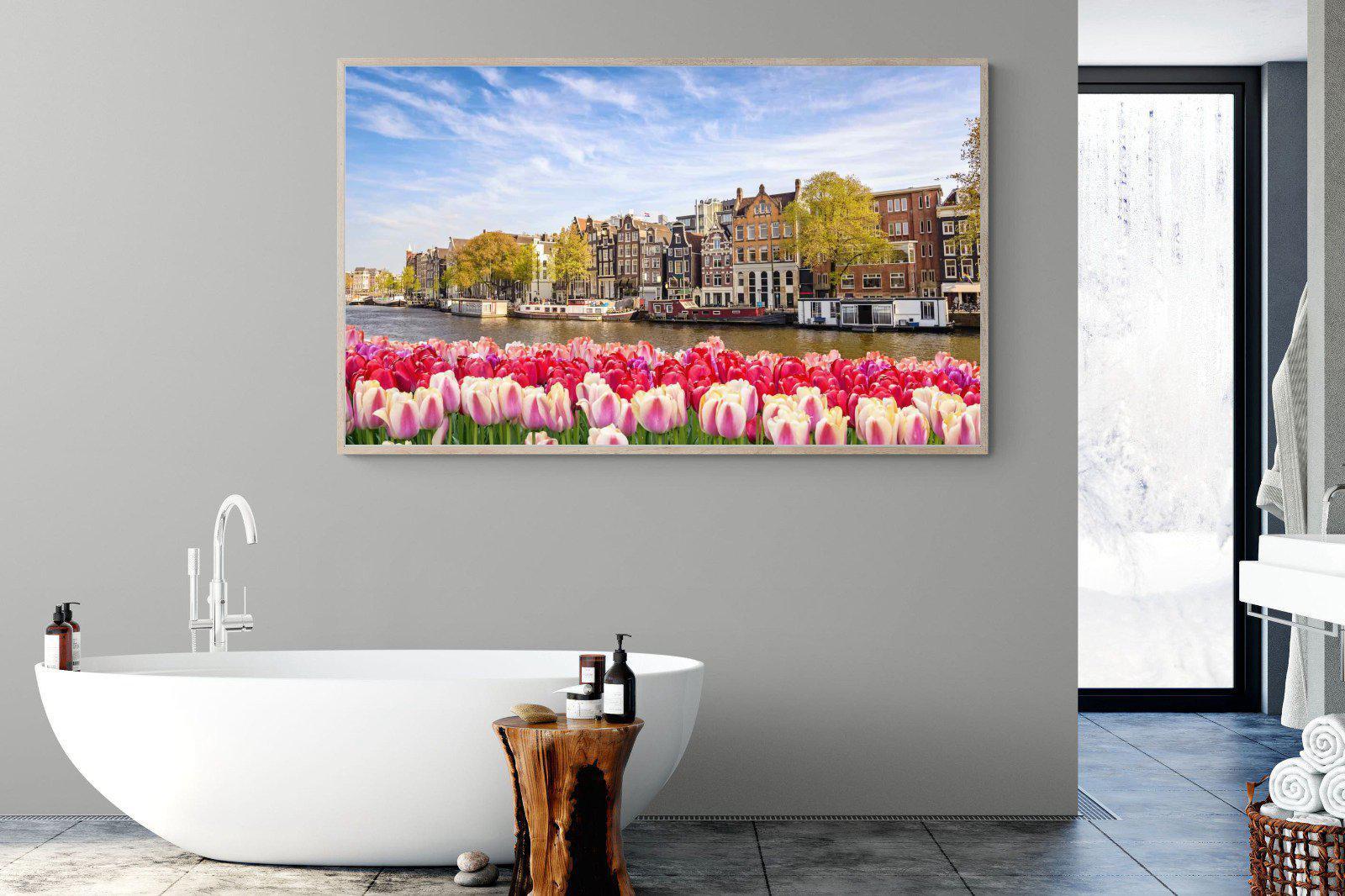 City Tulips-Wall_Art-180 x 110cm-Mounted Canvas-Wood-Pixalot