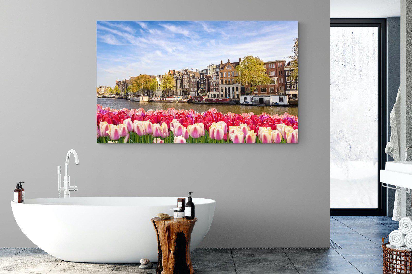 City Tulips-Wall_Art-180 x 110cm-Mounted Canvas-No Frame-Pixalot