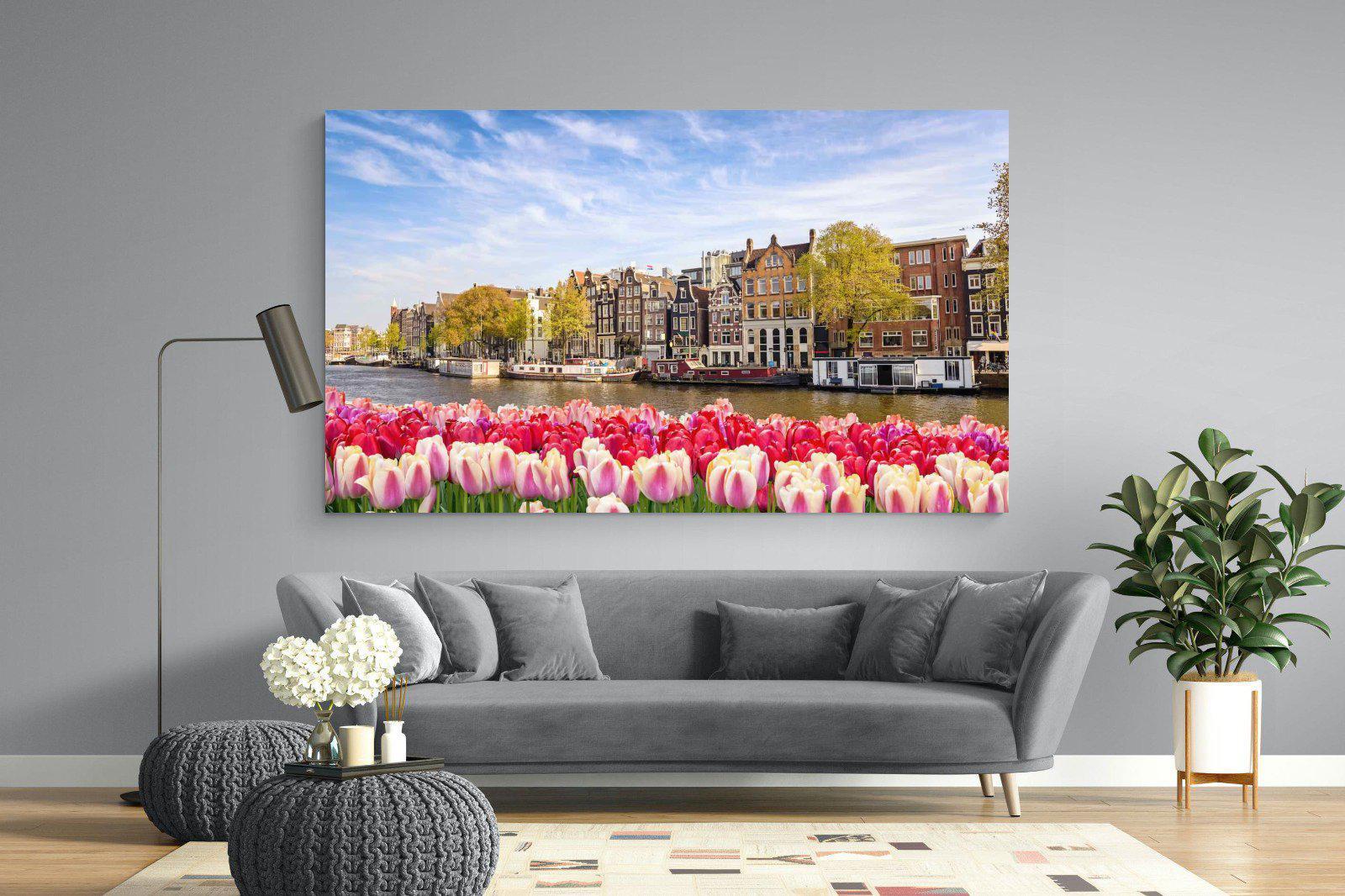 City Tulips-Wall_Art-220 x 130cm-Mounted Canvas-No Frame-Pixalot