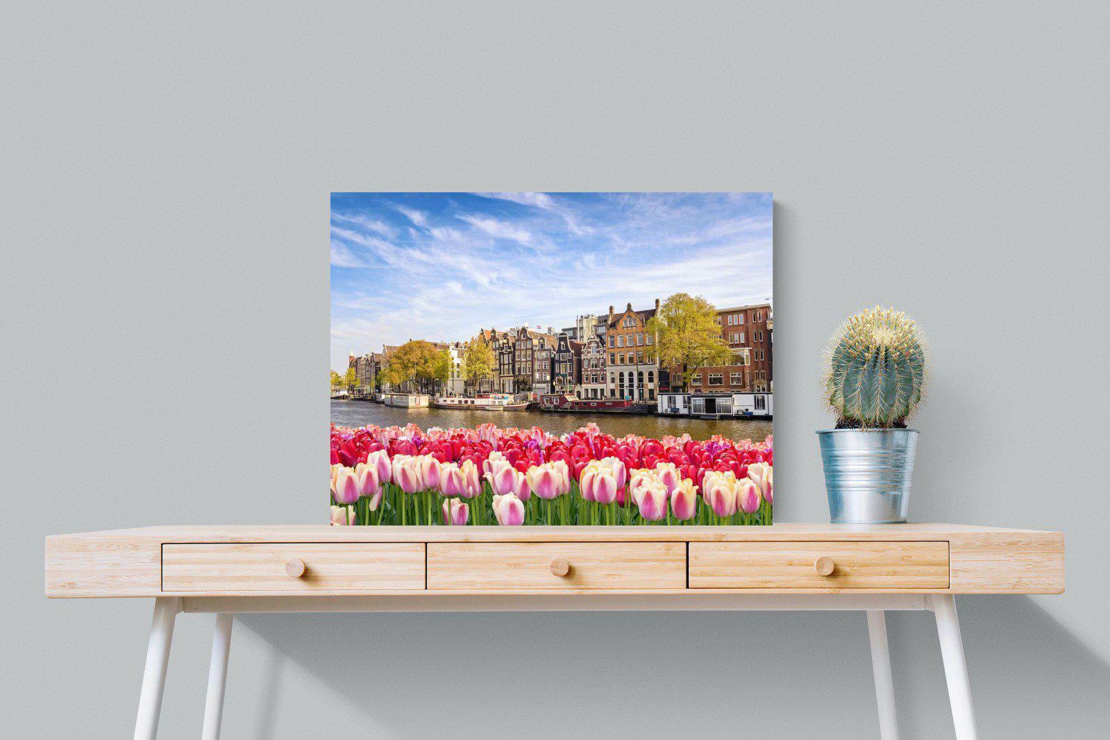 City Tulips-Wall_Art-80 x 60cm-Mounted Canvas-No Frame-Pixalot
