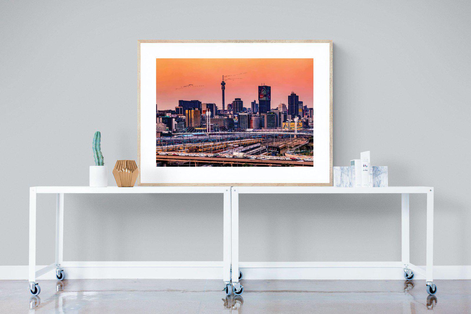 City of Gold-Wall_Art-120 x 90cm-Framed Print-Wood-Pixalot